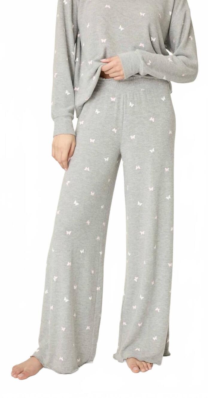 NEW PJ SALVAGE butterfly kisses pants in h grey